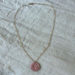 Floral ceramic pendant